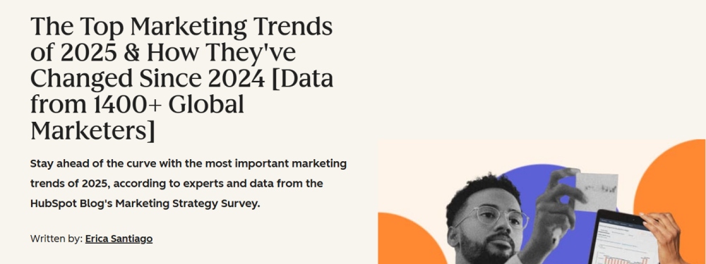 Marketer Analyzing Top 2025 Marketing Trends Data