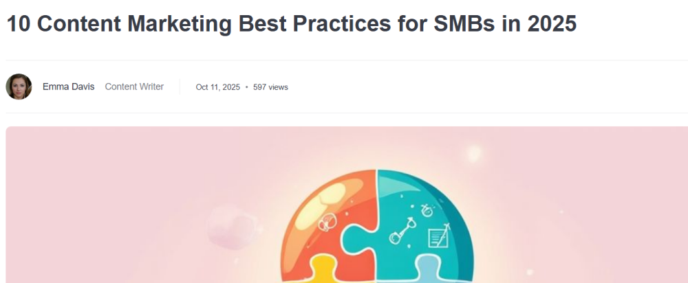 Puzzle Pieces with Marketing Icons for SMBs 2025