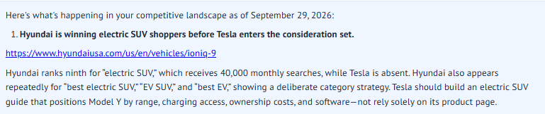 Media Shower's opportunities for Tesla.